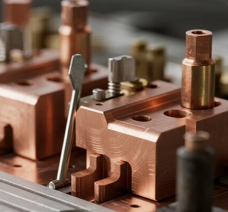 Copper CNC Milling For Electrical Contacts