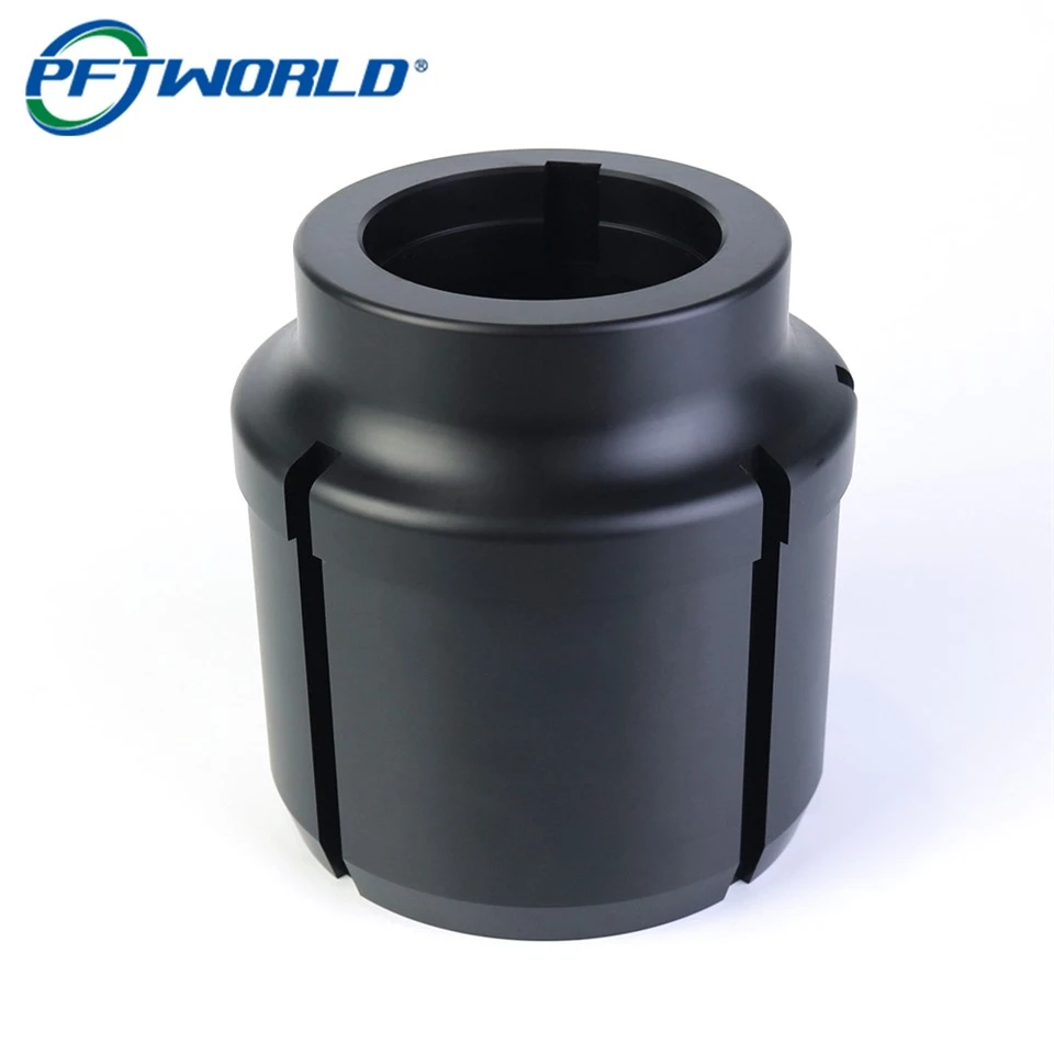 High Precision Black Aluminum Elastic Coupling Sleeve For Mechanical Transmission Systems